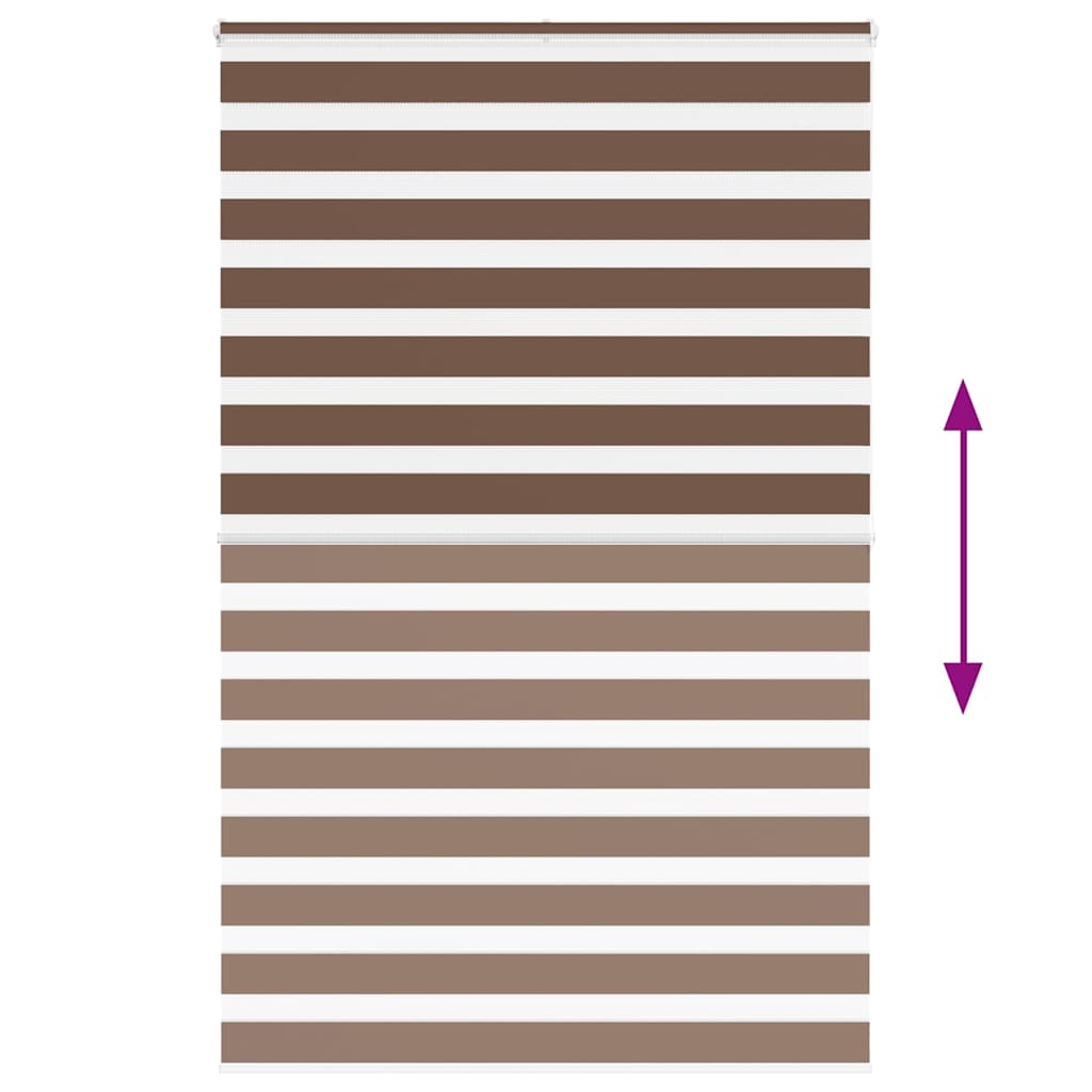 Zebra rullegardin brun 145x200 cm stofbredde 140,9 cm polyester