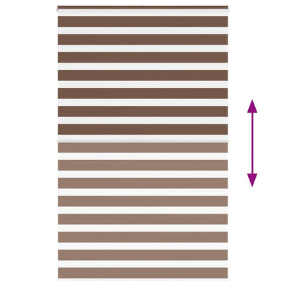 Zebra rullegardin brun 145x200 cm stofbredde 140,9 cm polyester