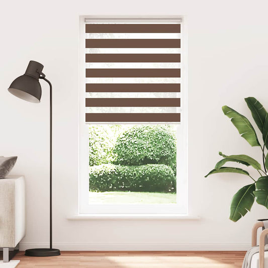 Zebra rullegardin brun 110x230 cm stofbredde 105,9 cm polyester