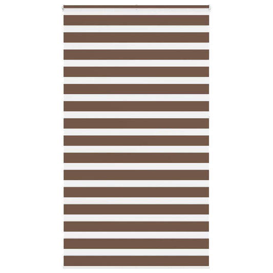 Zebra rullegardin brun 135x230 cm stofbredde 130,9 cm polyester