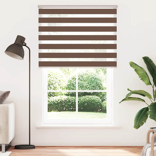 Zebra rullegardin brun 140x230 cm stofbredde 135,9 cm polyester