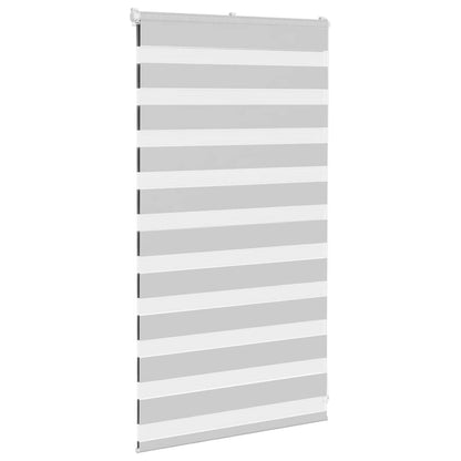 Zebra rullegardin lysegrå 80x100 cm stofbredde 75,9 cm polyester