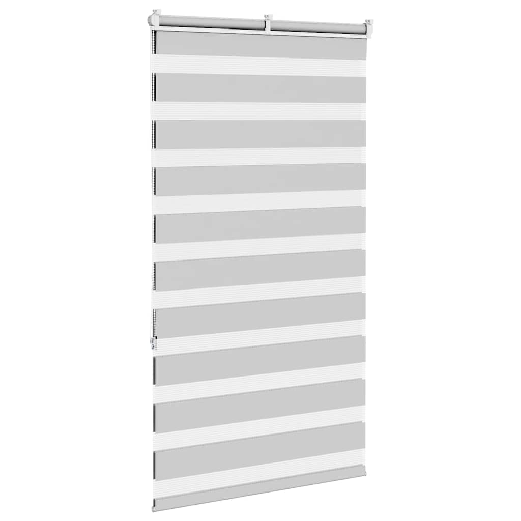 Zebra rullegardin lysegrå 90x150 cm stofbredde 85,9 cm polyester