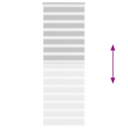 Doppelrollo Hellgrau 80x200 cm Stoffbreite 75,9 cm Polyester
