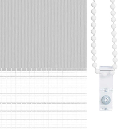 Doppelrollo Hellgrau 80x200 cm Stoffbreite 75,9 cm Polyester