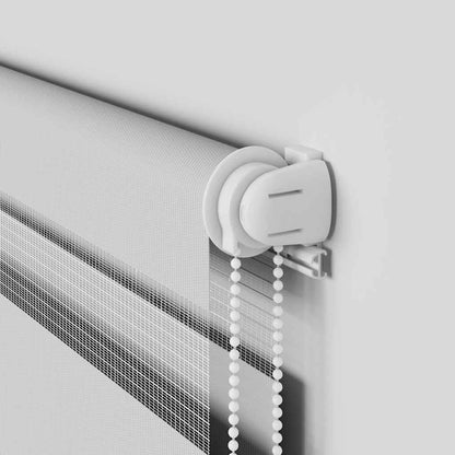 Doppelrollo Hellgrau 80x200 cm Stoffbreite 75,9 cm Polyester