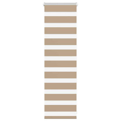 Zebra rullegardin sandbrun 45x100 cm stofbredde 40,9 cm polyester