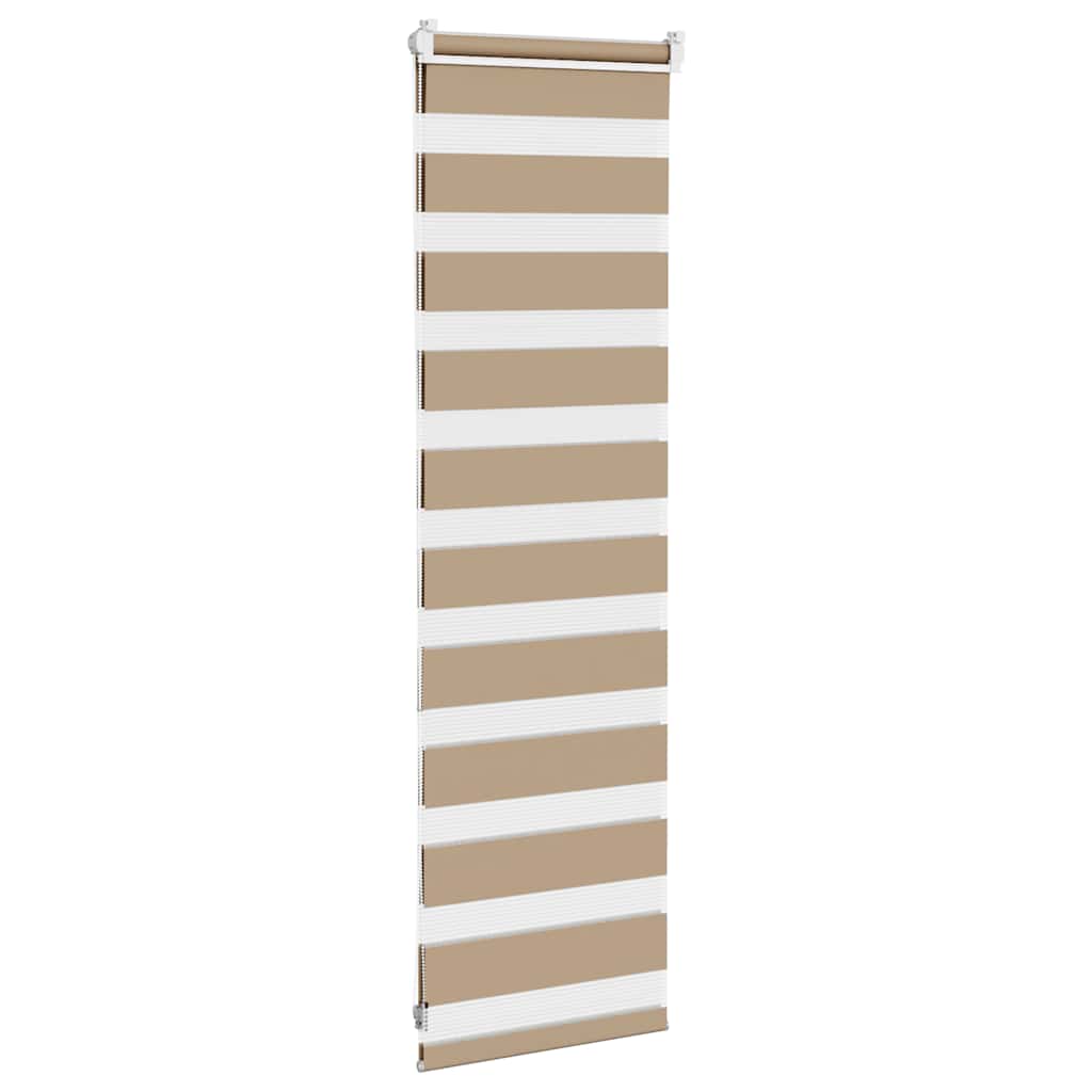 Zebra rullegardin sandbrun 45x100 cm stofbredde 40,9 cm polyester