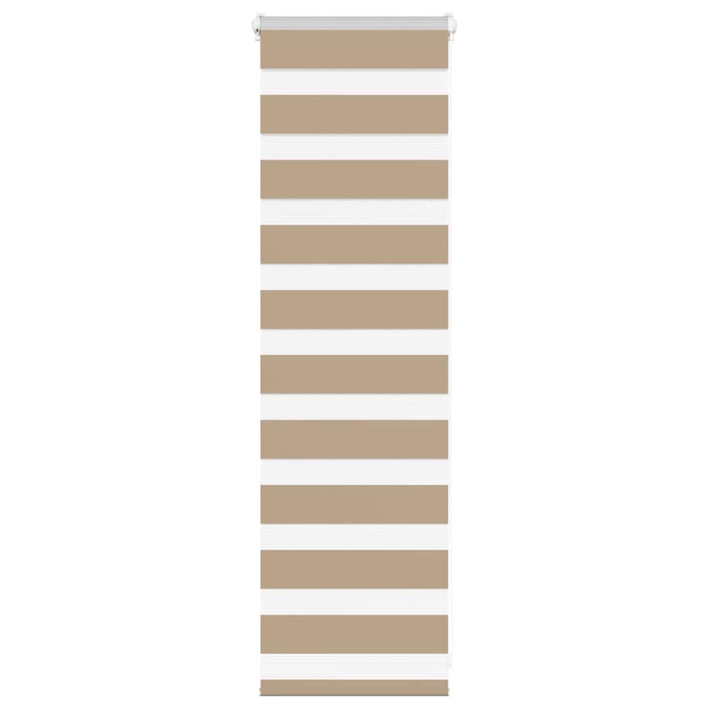 Zebra rullegardin sandbrun 50x100 cm stofbredde 45,9 cm polyester