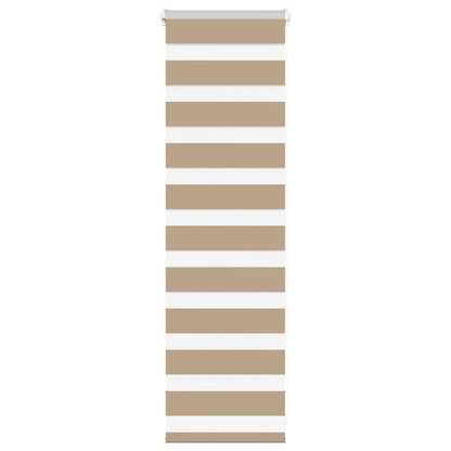Zebra rullegardin sandbrun 50x100 cm stofbredde 45,9 cm polyester
