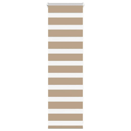 Zebra rullegardin sandbrun 50x100 cm stofbredde 45,9 cm polyester