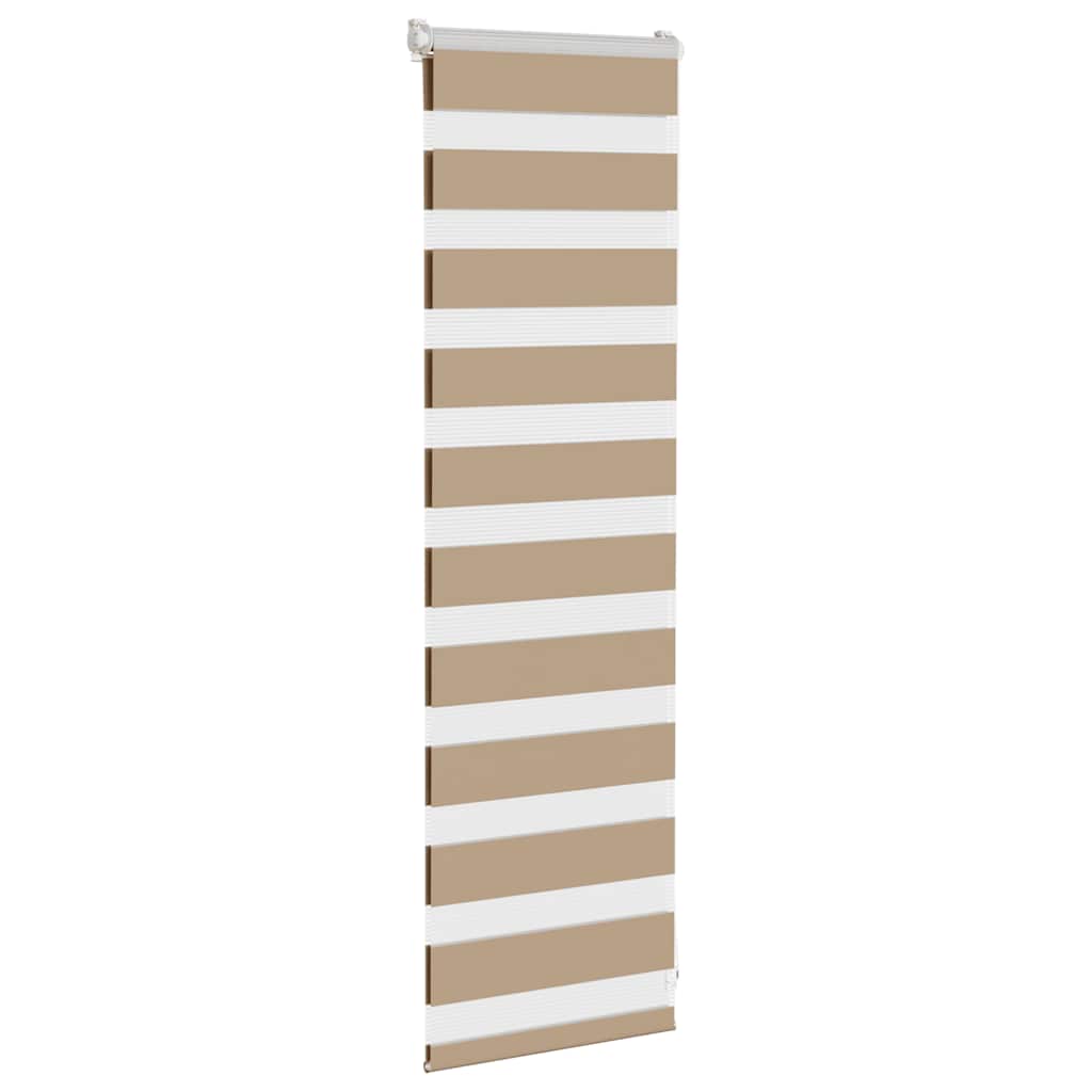 Zebra rullegardin sandbrun 50x100 cm stofbredde 45,9 cm polyester