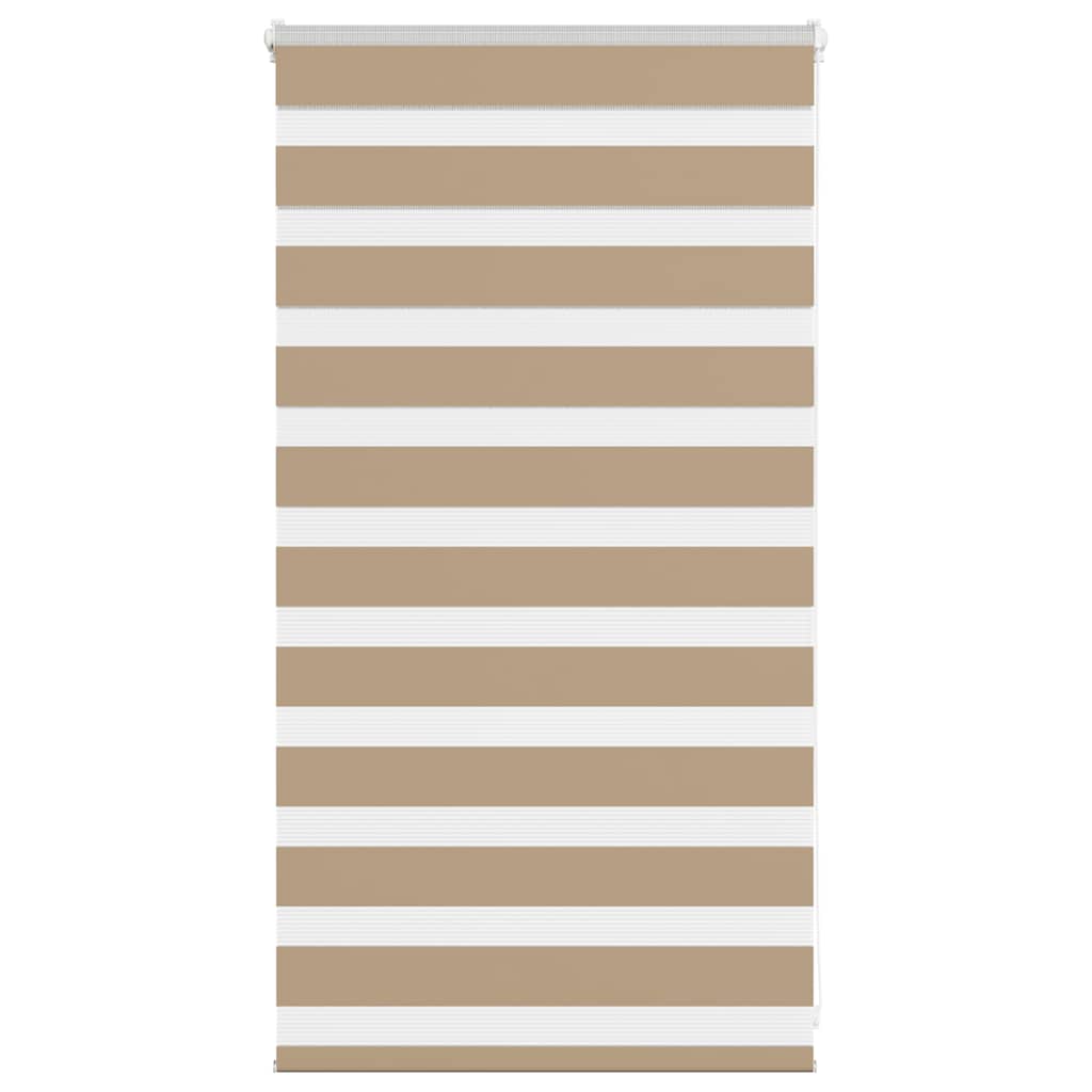 Zebra rullegardin sandbrun 80x100 cm stofbredde 75,9 cm polyester