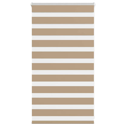 Zebra rullegardin sandbrun 80x100 cm stofbredde 75,9 cm polyester