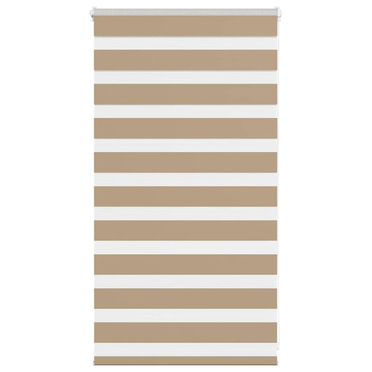 Zebra rullegardin sandbrun 80x100 cm stofbredde 75,9 cm polyester