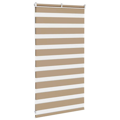 Zebra rullegardin sandbrun 80x100 cm stofbredde 75,9 cm polyester
