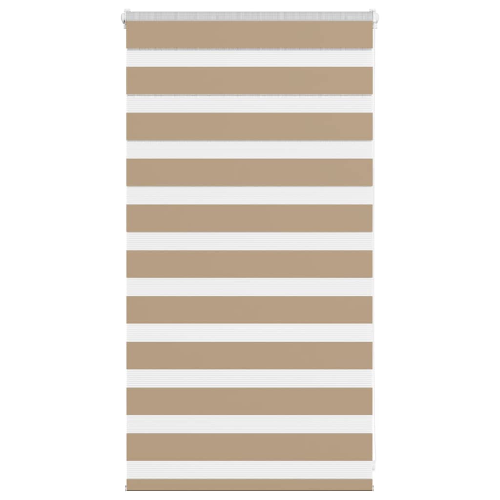Zebra rullegardin sandbrun 85x100 cm stofbredde 80,9 cm polyester