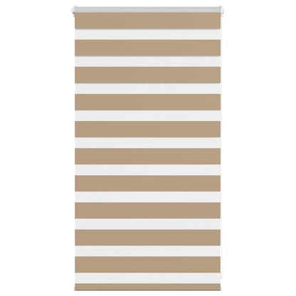 Zebra rullegardin sandbrun 85x100 cm stofbredde 80,9 cm polyester