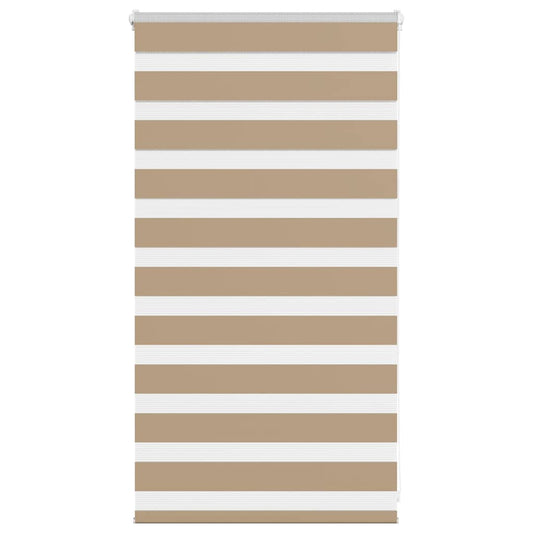 Zebra rullegardin sandbrun 85x100 cm stofbredde 80,9 cm polyester