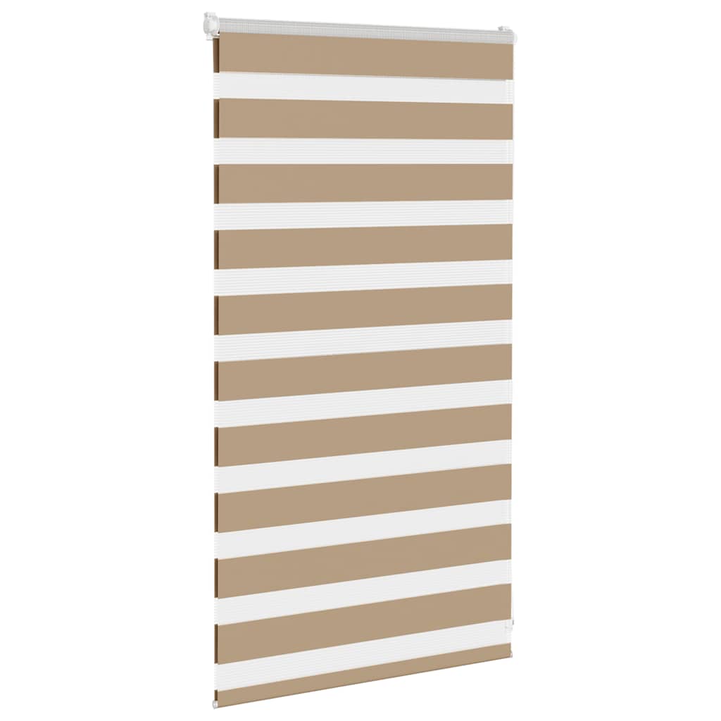 Zebra rullegardin sandbrun 85x100 cm stofbredde 80,9 cm polyester