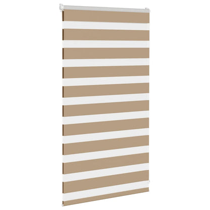 Zebra rullegardin sandbrun 85x100 cm stofbredde 80,9 cm polyester