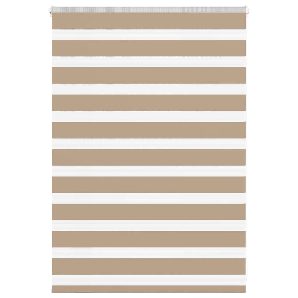 Zebra rullegardin sandbrun 105x100 cm stofbredde 100,9 cm polyester