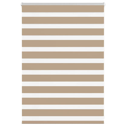 Zebra rullegardin sandbrun 105x100 cm stofbredde 100,9 cm polyester