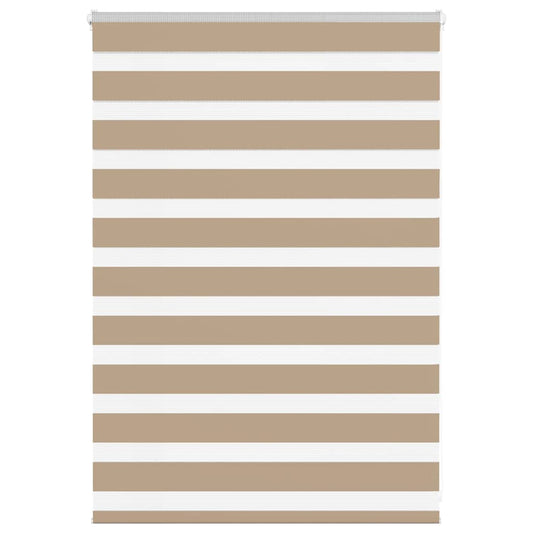 Zebra rullegardin sandbrun 105x100 cm stofbredde 100,9 cm polyester