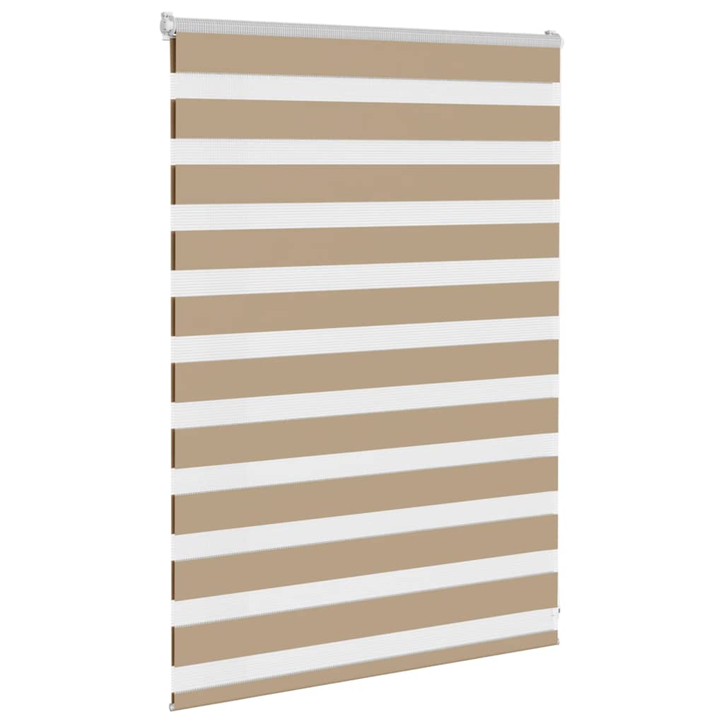 Zebra rullegardin sandbrun 105x100 cm stofbredde 100,9 cm polyester