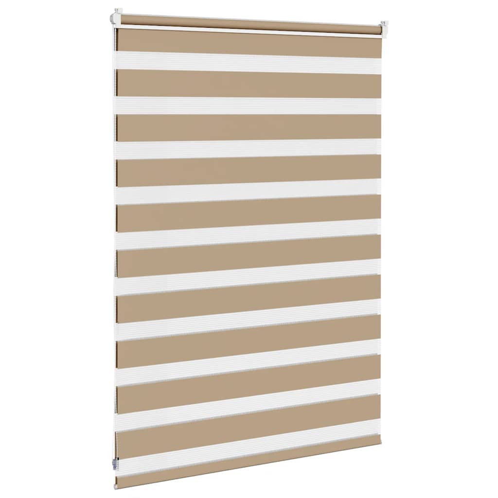 Zebra rullegardin sandbrun 110x100 cm stofbredde 105,9 cm polyester