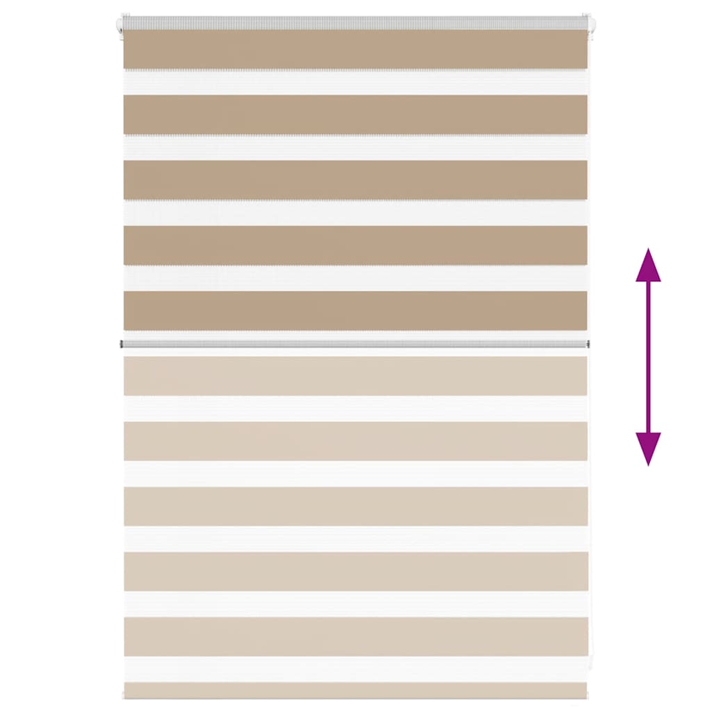 Zebra rullegardin sandbrun 110x100 cm stofbredde 105,9 cm polyester