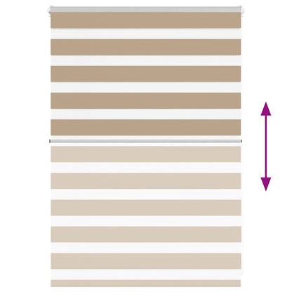 Zebra rullegardin sandbrun 110x100 cm stofbredde 105,9 cm polyester
