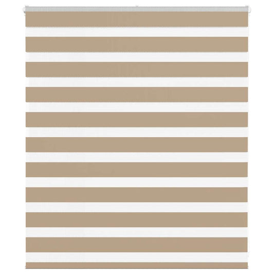 Zebra rullegardin sandbrun 120x100 cm stofbredde 115,9 cm polyester