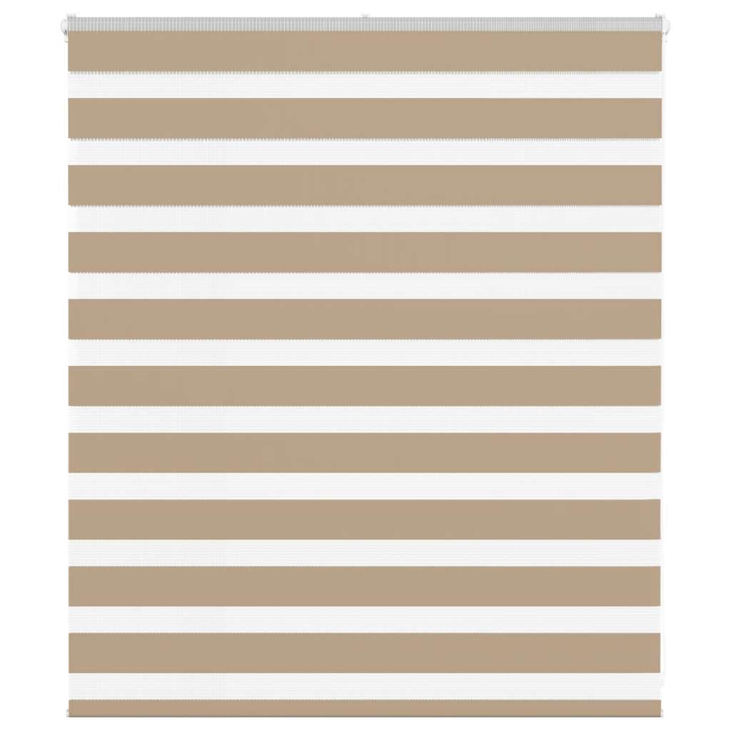 Zebra rullegardin sandbrun 125x100 cm stofbredde 120,9 cm polyester