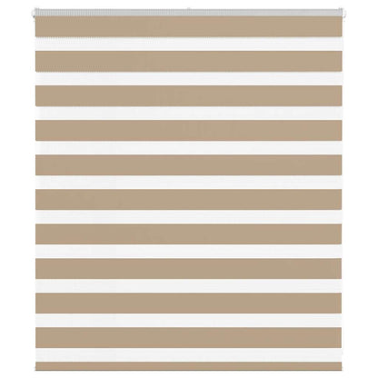 Zebra rullegardin sandbrun 125x100 cm stofbredde 120,9 cm polyester
