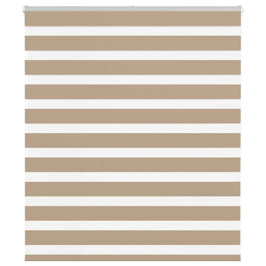 Zebra rullegardin sandbrun 125x100 cm stofbredde 120,9 cm polyester