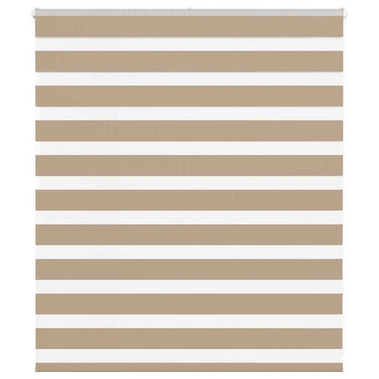 Zebra rullegardin sandbrun 130x100 cm stofbredde 125,9 cm polyester
