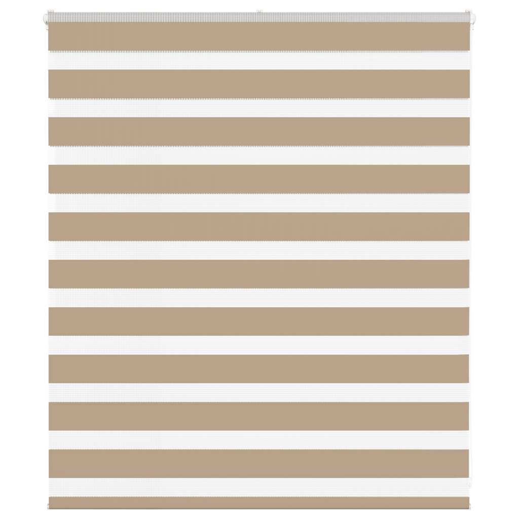 Zebra rullegardin sandbrun 135x100 cm stofbredde 130,9 cm polyester
