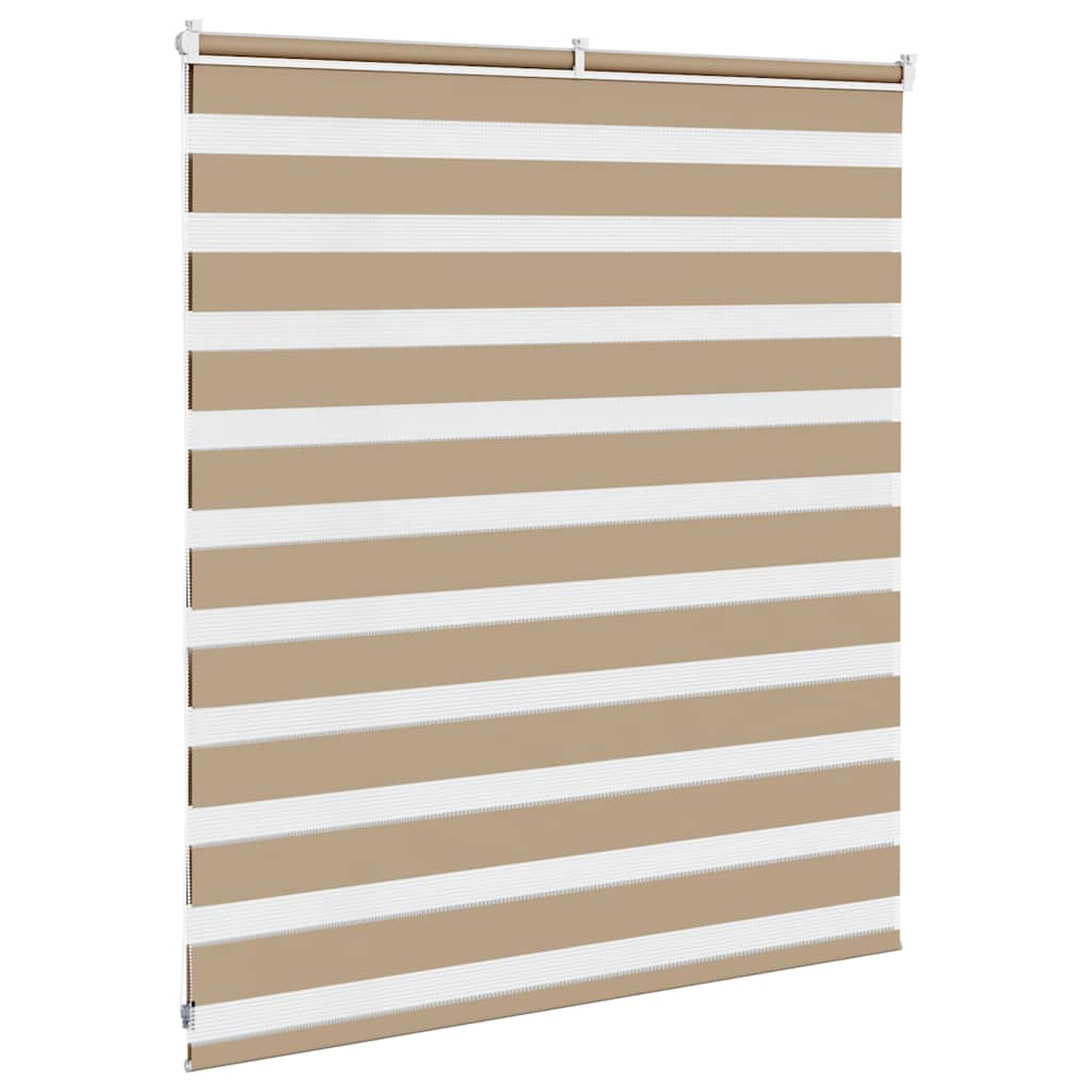Zebra rullegardin sandbrun 135x100 cm stofbredde 130,9 cm polyester