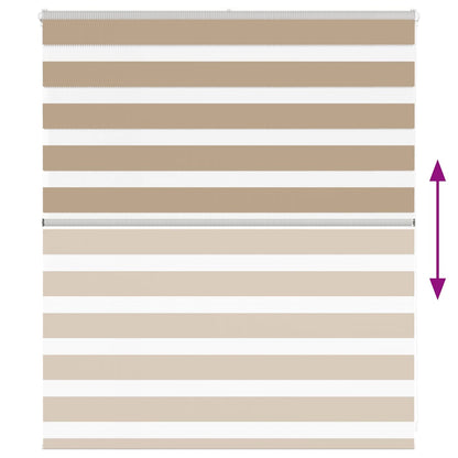 Zebra rullegardin sandbrun 135x100 cm stofbredde 130,9 cm polyester