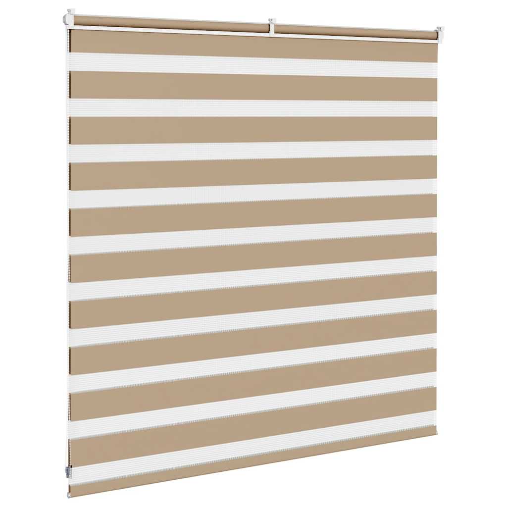 Zebra rullegardin sandbrun 140x100 cm stofbredde 135,9 cm polyester