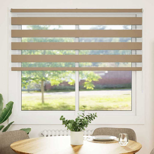 Zebra rullegardin sandbrun 160x100 cm stofbredde 155,9 cm polyester