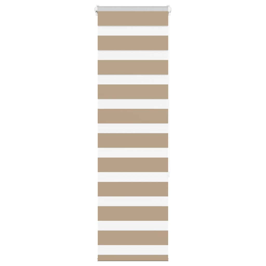 Zebra rullegardin sandbrun 40x150 cm stofbredde 35,9 cm polyester