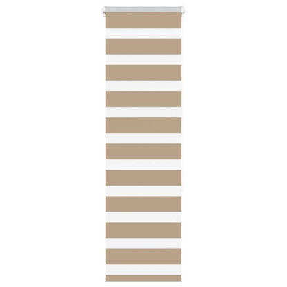 Zebra rullegardin sandbrun 40x150 cm stofbredde 35,9 cm polyester