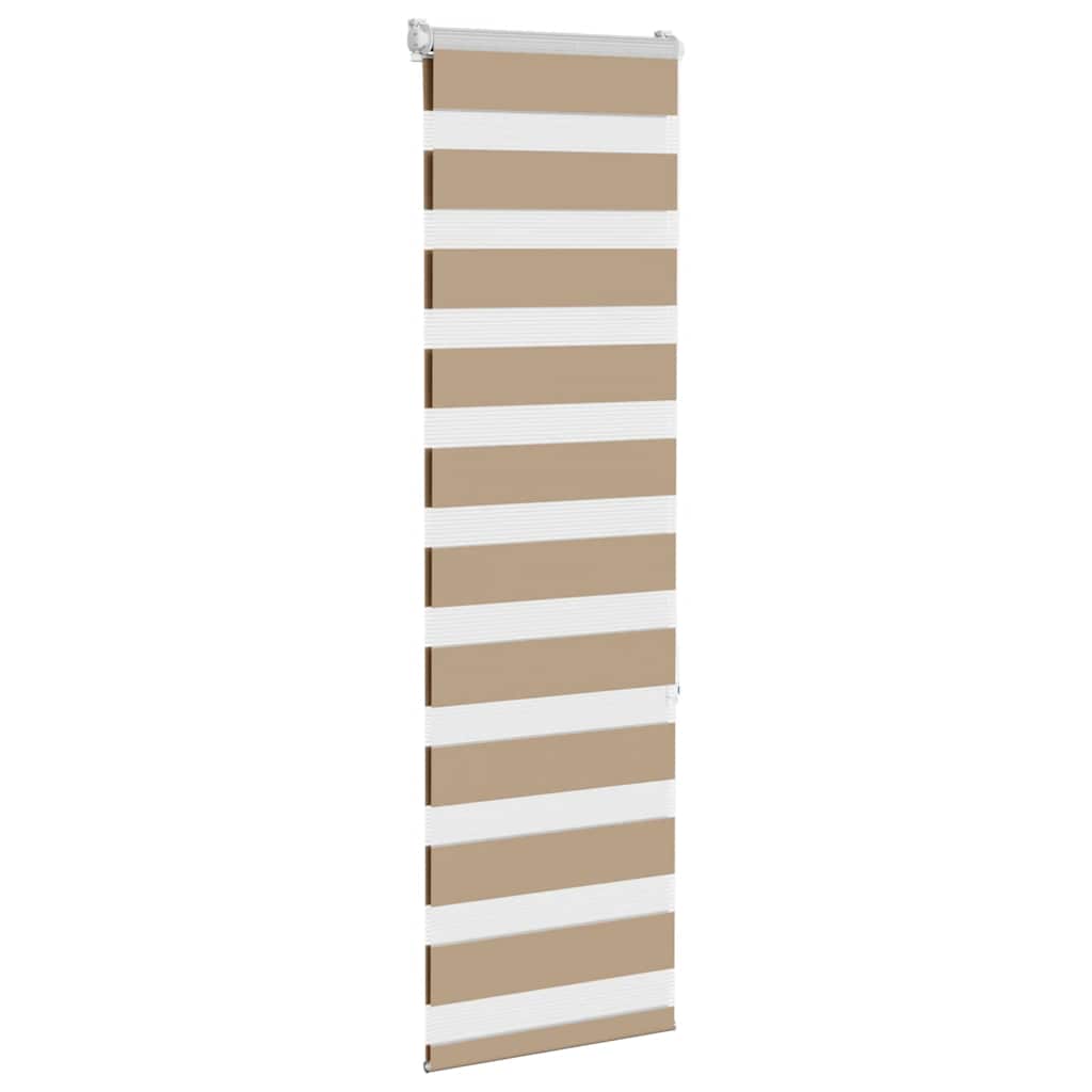 Zebra rullegardin sandbrun 40x150 cm stofbredde 35,9 cm polyester