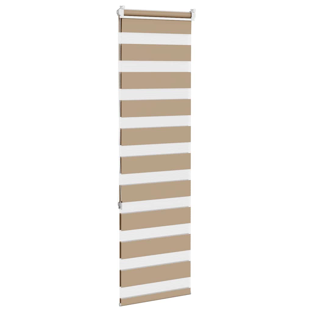 Zebra rullegardin sandbrun 40x150 cm stofbredde 35,9 cm polyester