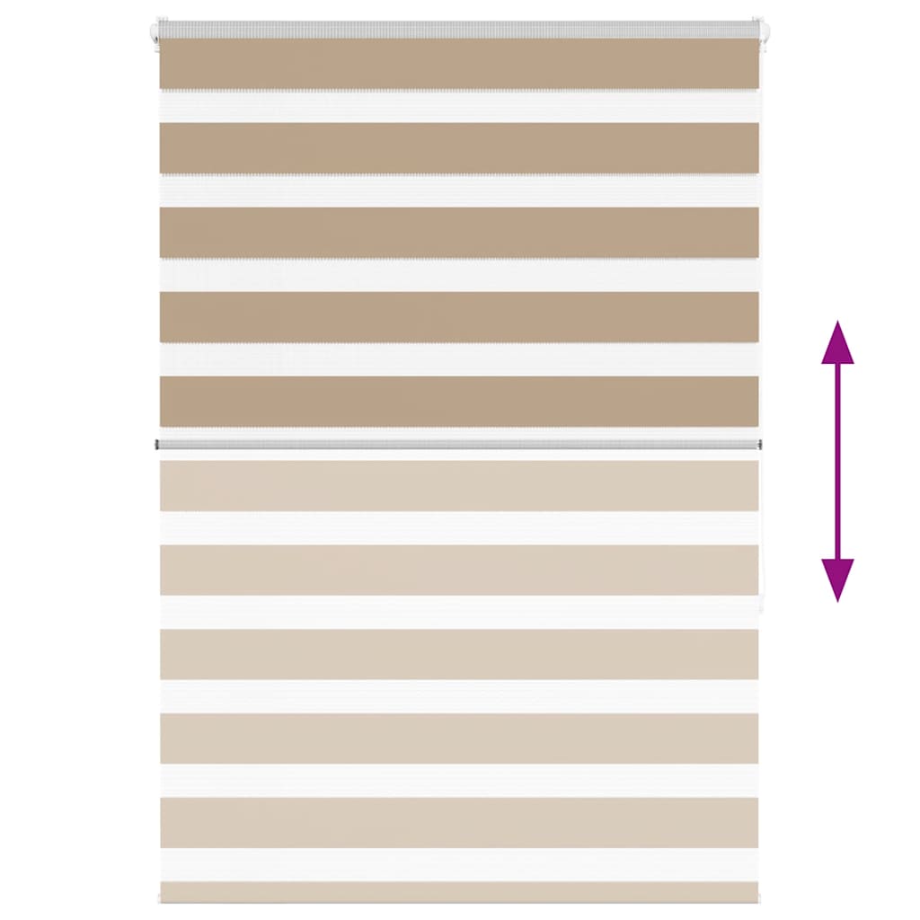 Zebra rullegardin sandbrun 105x150 cm stofbredde 100,9 cm polyester
