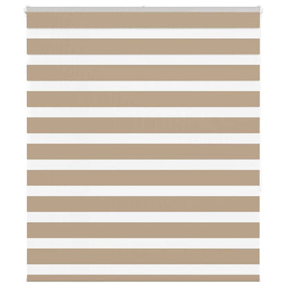 Zebra rullegardin sandbrun 120x150 cm stofbredde 115,9 cm polyester