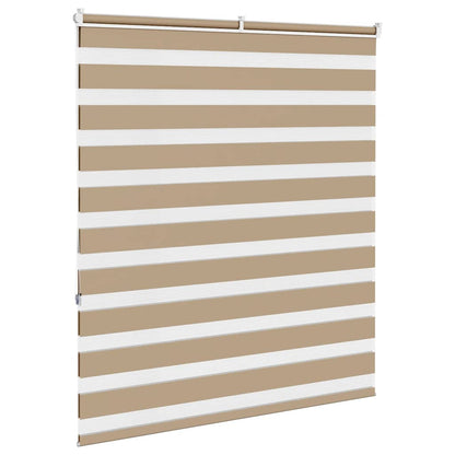 Zebra rullegardin sandbrun 120x150 cm stofbredde 115,9 cm polyester