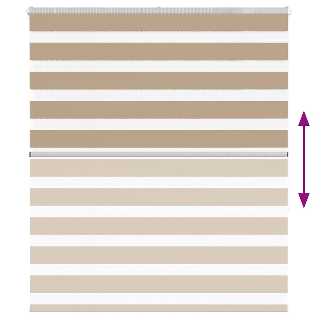 Zebra rullegardin sandbrun 120x150 cm stofbredde 115,9 cm polyester